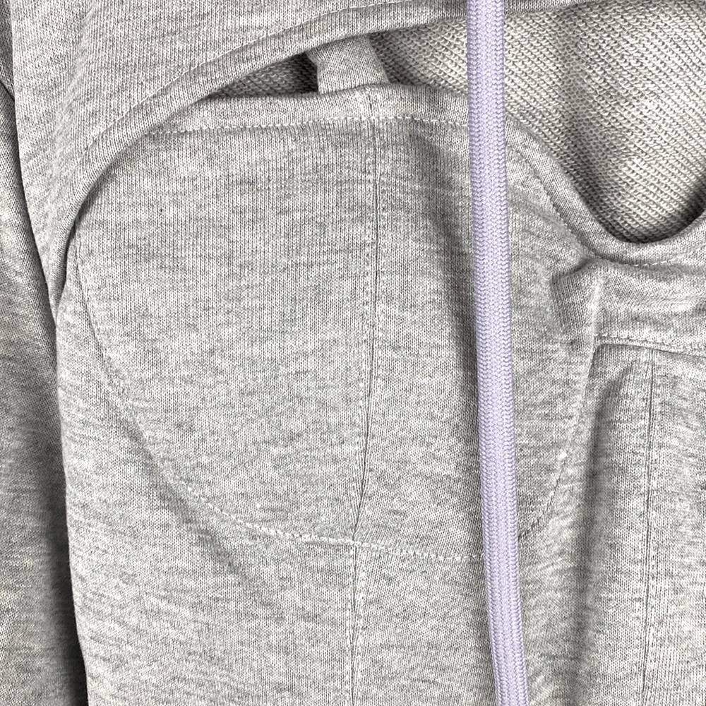 ๐จHOT DEAL!!๐จHDM Haus De Milano Pretty Gal Corset Hoodie | Heather Grey | Large - Picture 8 of 12